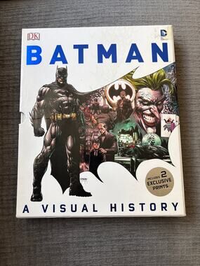 DK Batman: A Visual History Hardcover Book With 2 Prints